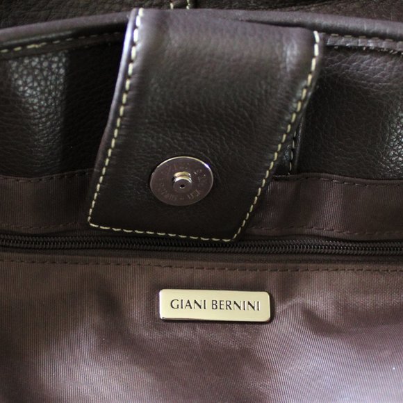 Dark Brown Leather Medium Tote - Picture 7 of 9